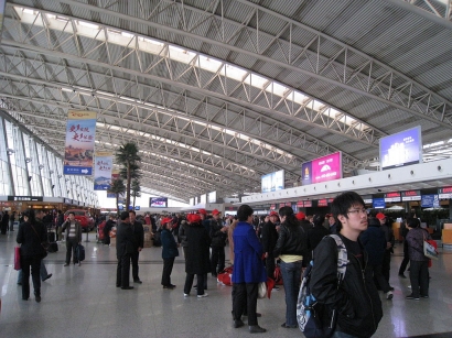 Sala de espera de los vuelos nacionales del Aeropuerto Internacional de Xi'an Xianyang 