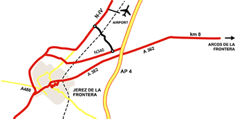 Mapa del aeropuerto de Jerez