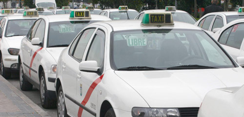 Taxis en el aeropuerto de Jerez