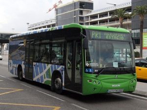 Línea PR1 con ruta al Aeropuerto de Barcelona.