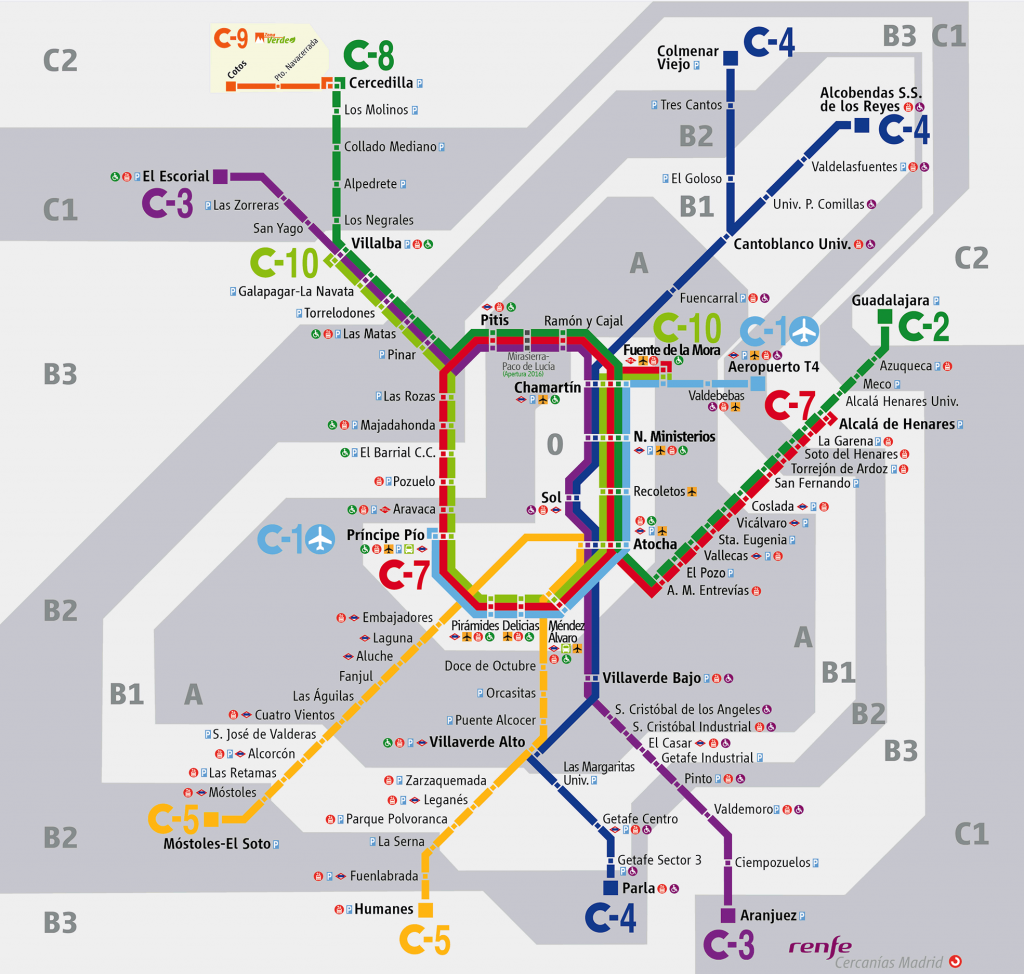 La línea C1 tiene una estación en la terminal T4.