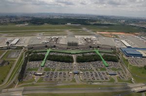 Vista aérea del aeropuerto Sao Paulo-Guarulhos