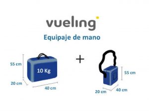 Medidas requeridas por Vueling para el equipaje de mano 